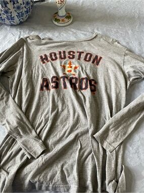 Houston Astros Long sleeve Fanatics Heather Gray Tee